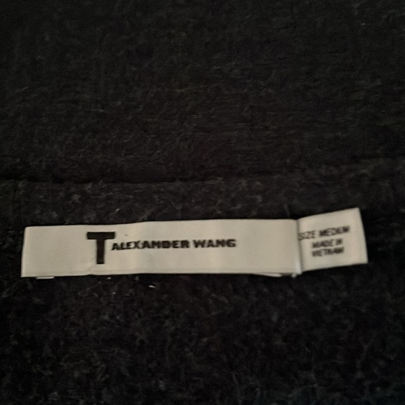 T by Alexander Wang Asymmetrical T-Shirt Dress Navy Blue Heather Medium - Picture 6 of 8